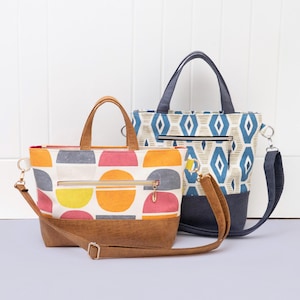 Bolsa Tote Eden com Zíper | Molde de Costura em PDF + Tutorial em Vídeo | Bolsa para Iniciantes | 2 Tamanhos