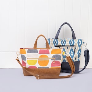 Eden Zipped Tote Bag PDF Sewing Pattern / Sewing Tutorial / Handbag Purse Pattern / 2 Sizes / DIY Craft / Instant Download / Sewing Project