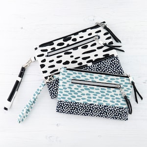 Ria Armband PDF Schnittmuster / Nähanleitung / Reißverschluss-Tasche / Clutch mit Reißverschluss / Größe 2 / DIY Handwerk / Instant Download / Taschenmuster