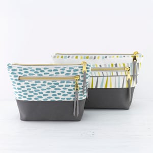 Ayla Zipper Pouch PDF Sewing Pattern / Sewing Tutorial / Toiletry Bag / Cosmetic Bag / 2 Size / DIY Craft / Instant Download / Project Pouch