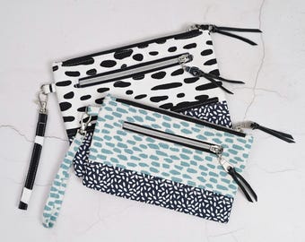 Ria Wristlet Pouch | PDF Sewing Pattern + Video Tutorial | Beginner Zipper Pouch  | 2 Sizes