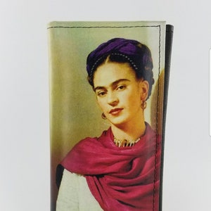 Legendary Painter Real Leather Wallet.Ladies,Open Up Snap Closure Clutch Wallet.Painting Design.Fully Laseprinted.
