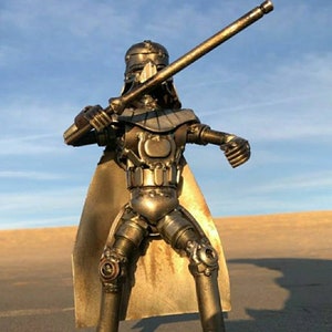 Darth Vader,Recycled Metal Statue,Star Wars,Mandalorian Inspired,Scrap Steel Sculpture.Made from Nuts,Bolts,Bits and Pieces,Unique Gifts