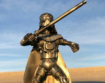 Darth Vader,Recycled Metal Statue,Star Wars,Mandalorian Inspiriert,Schrott Stahl Skulptur.Hergestellt aus Muttern,Bolzen,Bits und Stücke,Einzigartige Geschenke