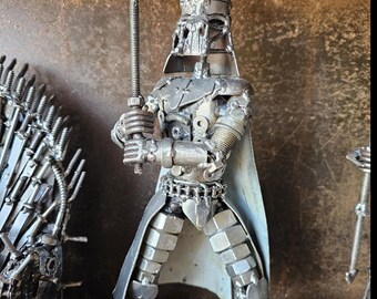 Darth Vader,Recycled Metal Statue,Star Wars,Mandalorian Inspiriert,Schrott Stahl Skulptur.Hergestellt aus Muttern,Bolzen,Bits und Stücke,Einzigartige Geschenke