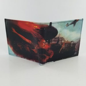 Echte handgemaakte lederen Wereldoorlog 2 Bomber Design Bifold Portemonnee, Kerstmis, Geschenken voor hem . Volledig laserprinted