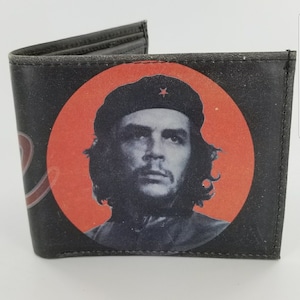 Echtes handgefertigtes Che Guevara Leder Portemonnaie mit Sichtfenster