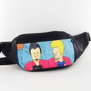 Genuine Leather Cartoon Character Design Handmade Fanny Pack, Crossbody,Slingbag,Fully Lined Interior with 3 Zippered Pockets.