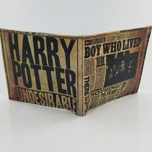 Genuine Handcrafted Bifold Leather Wallet,Sorcerers Movie Inspired.Fully Laserprinted