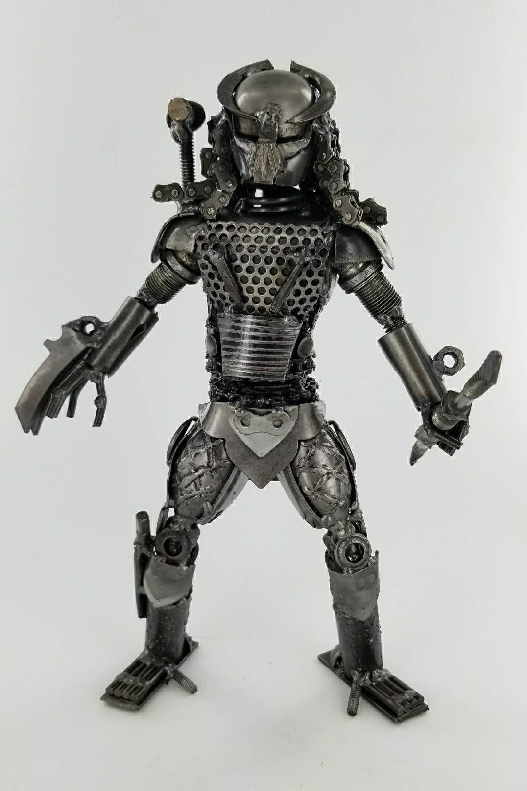 RECYCLED STEEL PREDATOR Handmade Metal Art Statue,scrap