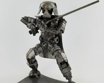 Darth Vader, Recycling-Metall-Statue, Star Wars, mandalorianisch inspiriert, Schrott Stahl Skulptur.Made aus Nüssen, Bolzen, Bits und Stücke, einzigartige Geschenke