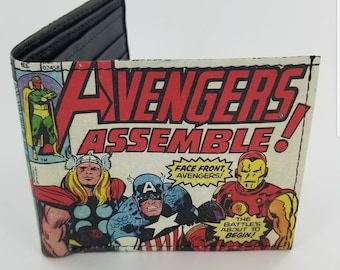 Superhéroe hecho a mano cuero Bifold Cartera, Película inspirada