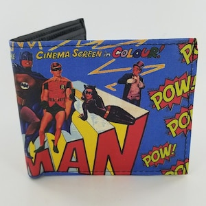 Superheld Leder Brieftasche, Comic-Buch-Design Bifold Brieftasche, echte handgefertigt, personalisierte Herren Wallet.Fully Laserprinted..