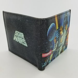 SF レザーウォレット映画にインスパイアされた、本物の手作り二つ折りマネーウォレットクリスマスギフト。完全にレーザープリント