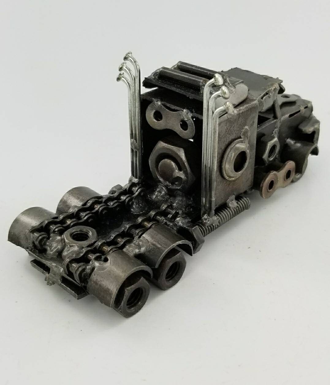 Big Rig Truck Inspired Handmade Recycled Metal Art Statue,valentines ...