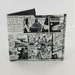 Sci Fi Leather Wallet,Genuine Handcrafted Comic Book Inspired Bifold Wallet,Black & White.Fully Laserprinted,Christmas Gifts. 