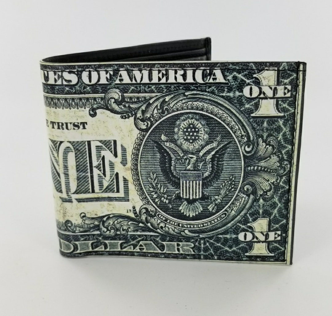 Unique Leather Walletone Dollar Bill Leather Walletmens Etsy