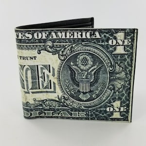 Billetera de cuero única, Billetera de cuero con billete de un dólar, Billetera de cuero para hombre, Billetera de cuero hecha a mano, Billetera Illuminati, Billetera de cuero plegable