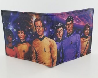 Genuine Leather Handcrafted Wallet Sci Fi Inspired.Fully Laserprinted Television Show Design