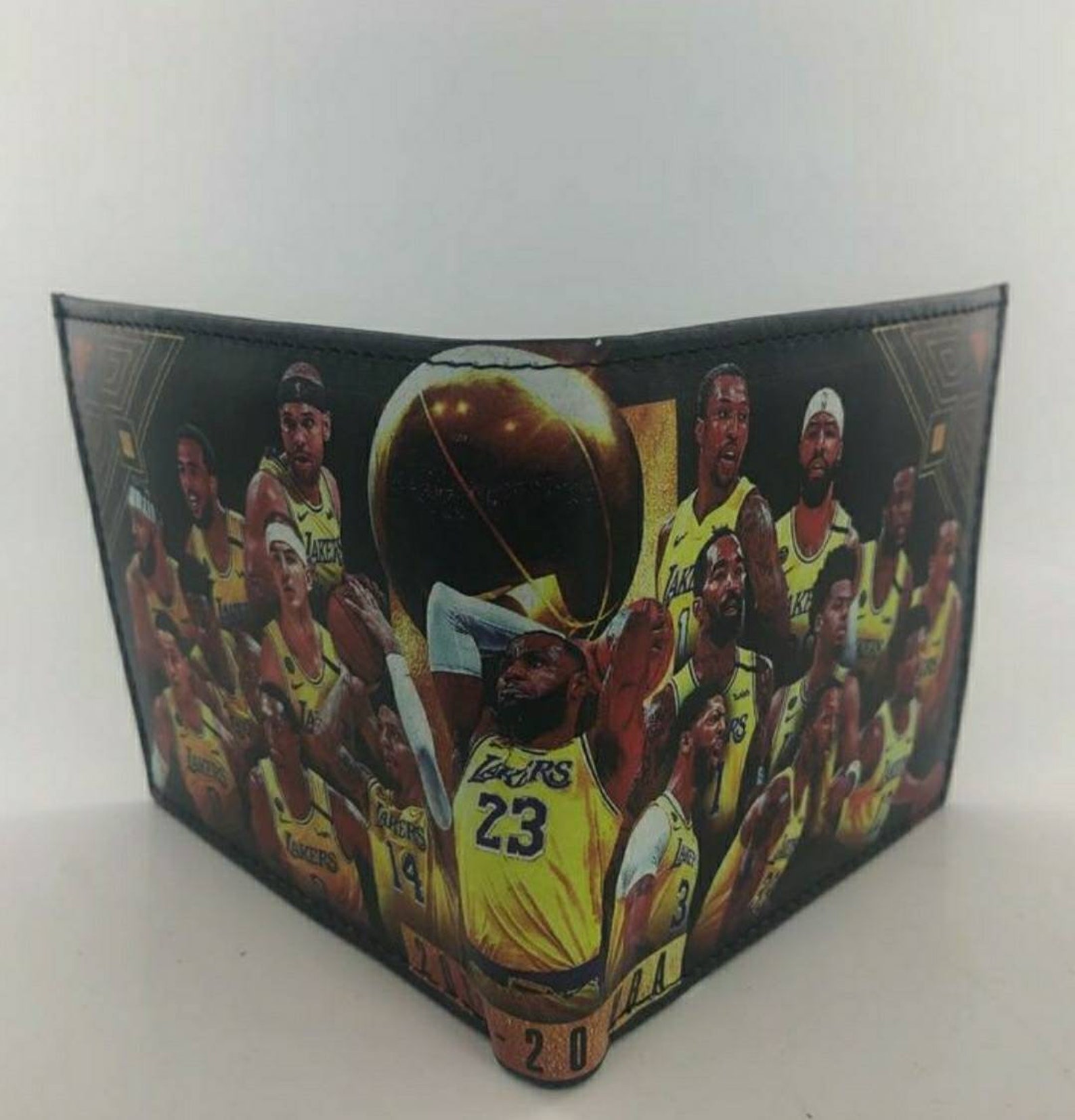 Basketball Champs Design Handmade Leather Bifold Wallet Etsy