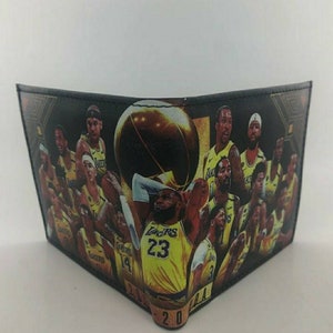 Baloncesto Champs Diseño hecho a mano cuero Bifold Wallet Baloncesto Liga inspirada, Regalos únicos, Totalmente Laserprinted.