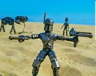 Boba Fett,Recycled Metal Statue,Star Wars,Mandalorianische Inspiriert,Schrott Stahl Skulptur.Hergestellt aus Muttern,Bolzen,Bits und Stücke,Einzigartige Geschenke