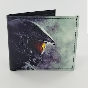 Handmade Video Game Inspired Leather Bifold Wallet.Christmas Gifts,Fully Laseprinted.
