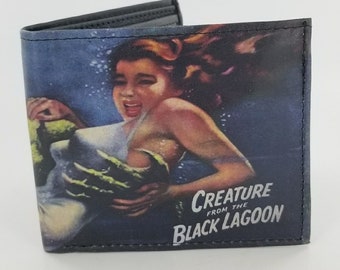 Monster Chassic Movie Inspired Leather Bifold Wallet,Genuine Handmade,Christmas Gifts,Fully Laseprinted