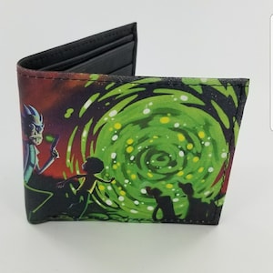 Cartoon inspirado en dibujos animados de la cartera de cuero doble, Worm Hole Design.Fully Laserprinted