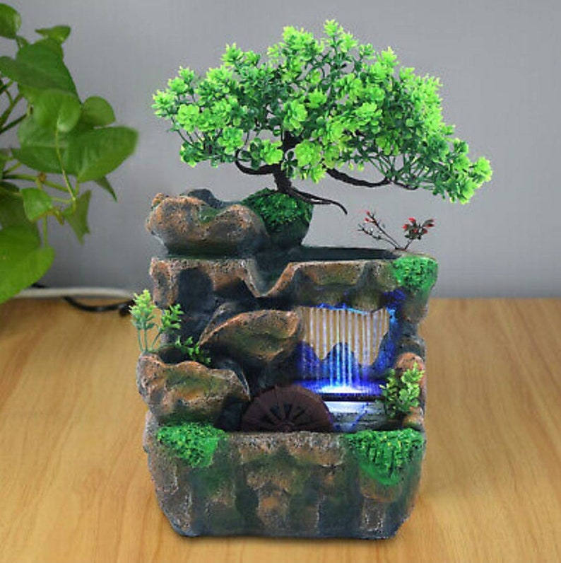 Chinese Feng Shui Waterfall Fountain LED Indoor Home/office - Etsy