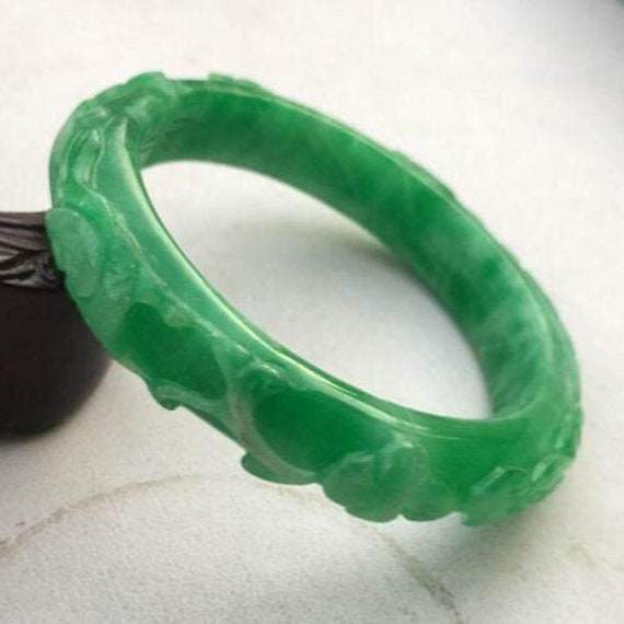 505152 mm Certified Natural Jadeite Emerald Jade Bangle\u300aGrade A\u300bWS5697 10/% OFF