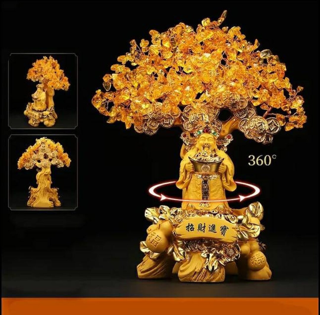 Chinese Feng Shui 360 Lucky Gold God Money Tree Home/office Etsy