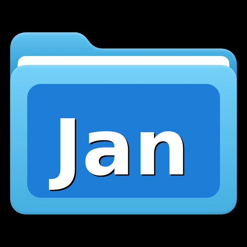 Macos Folder Icon Sets – Numbers 1–12, Alphabet A–Z and Months Jan–dec ...
