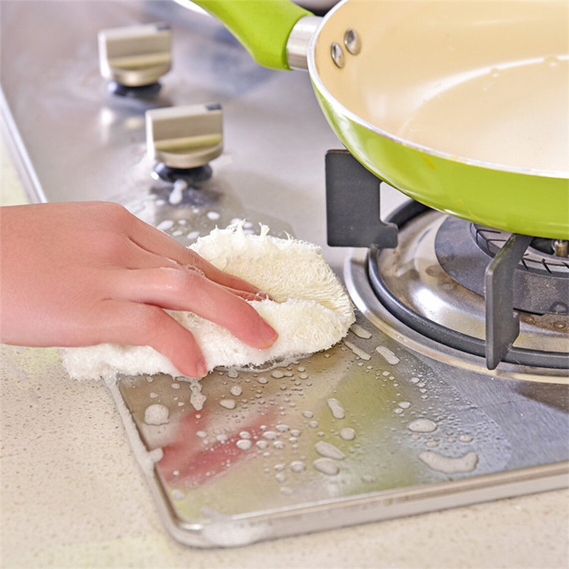 3pcs/set Natural Loofah Dishwashing pad Biodegradable Scrub Etsy