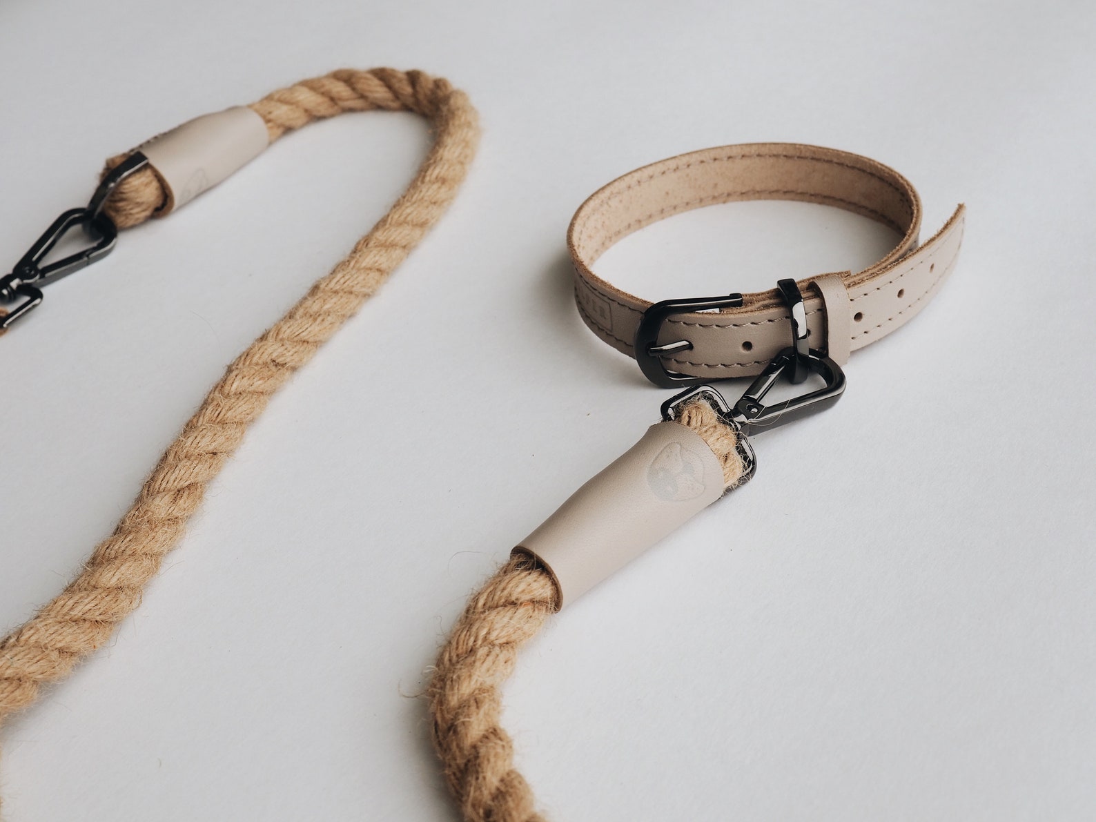 Dog bone Collar made of leather WEE HELPER Free worldwide Etsy