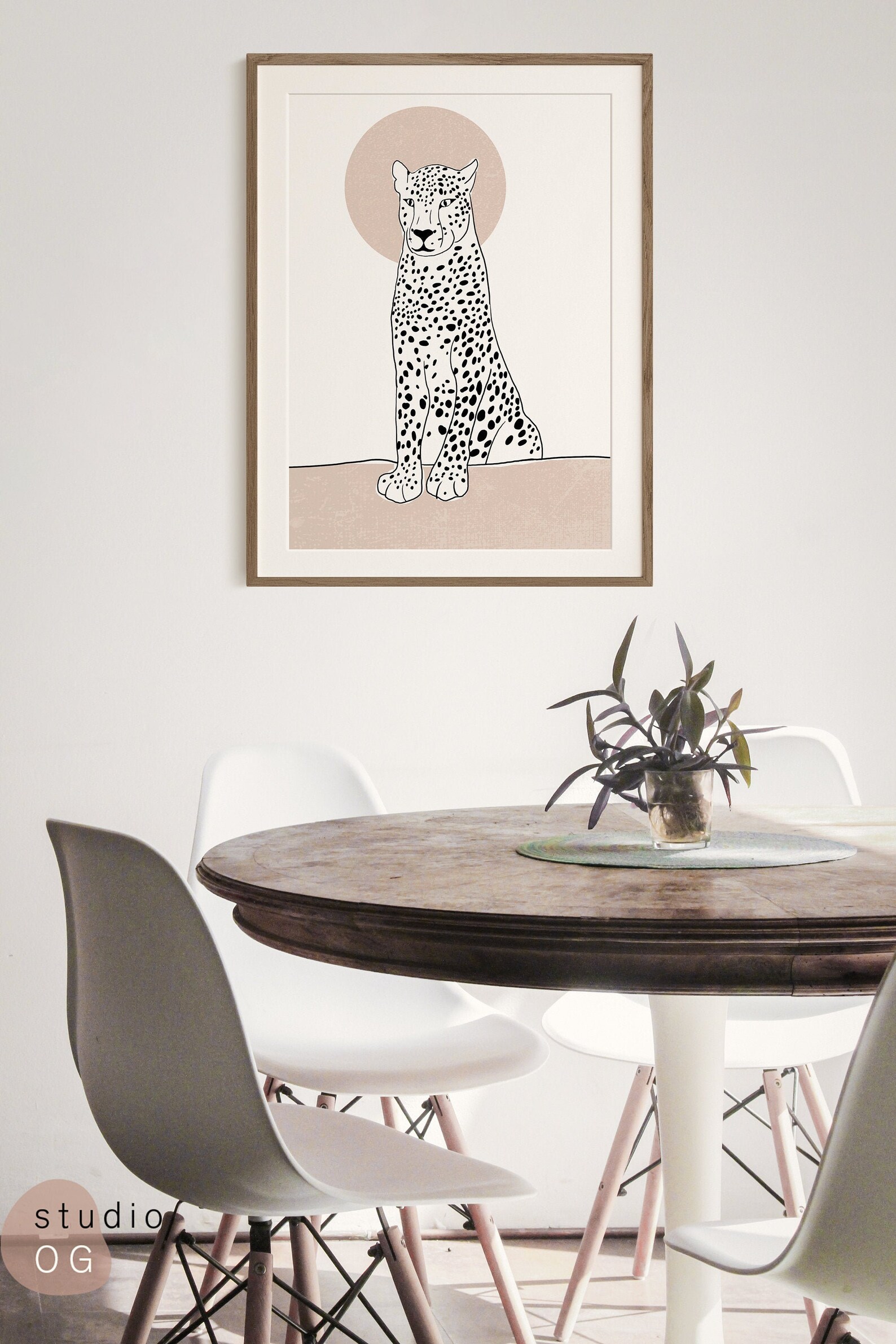 Cheetah Art Print, Cheetah Wall Art, Modern Art Print, Jungle Cat Print