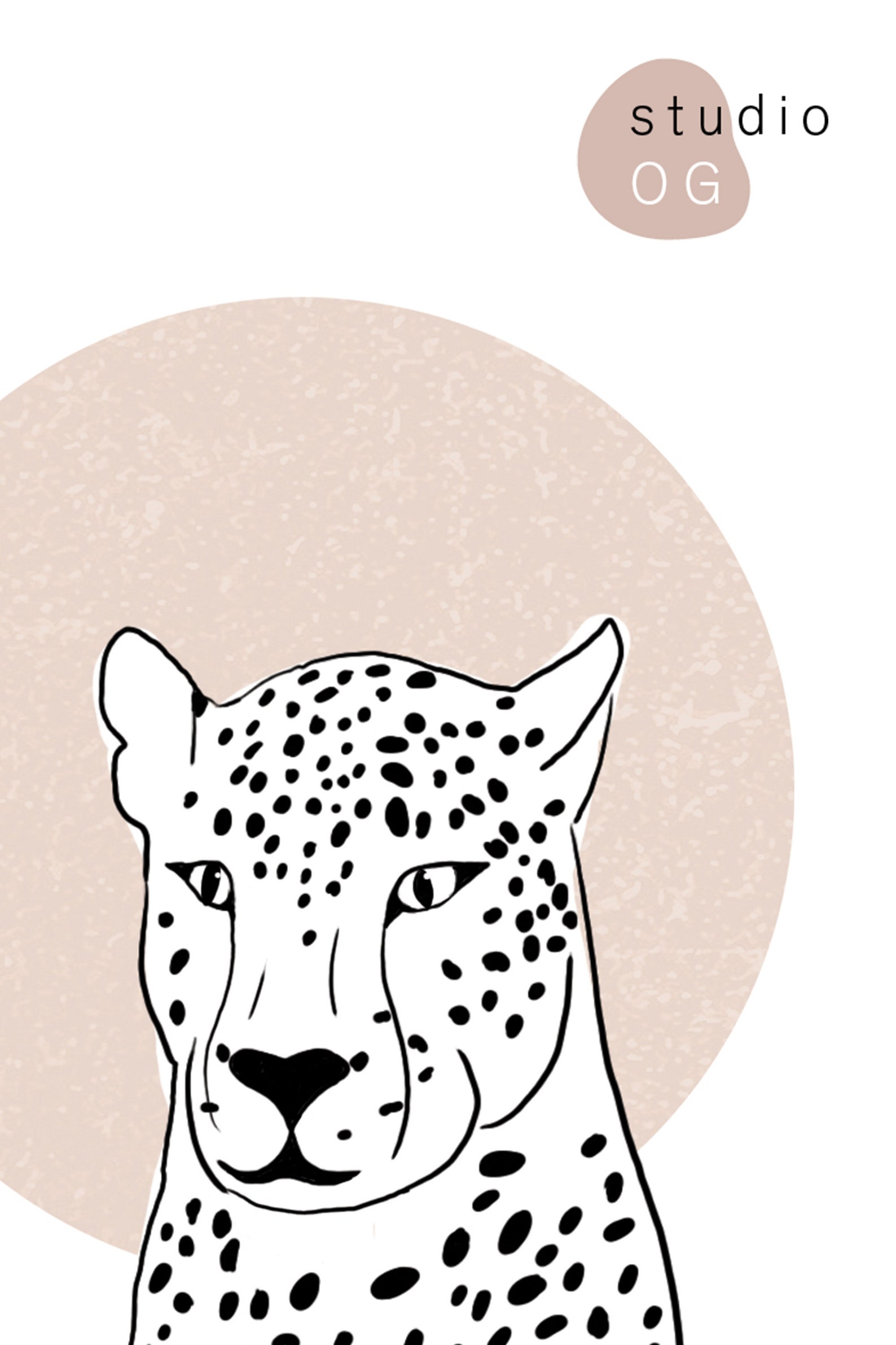 Cheetah Art Print, Cheetah Wall Art, Modern Art Print, Jungle Cat Print
