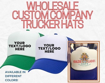 200 Custom Wholesale Trucker Hats, Personalized Business logo Trucker Hats, Custom Company Logo Hats, Events Party Hats, Bulk Custom Hats