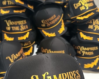 Custom Sailor Hat, Personalized Nautical Hat, Nautical Bridesmaid Hat, Bachelorette Board Crew Party Hats, Gold Captain Foam Trucker Hat
