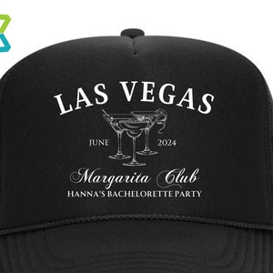 Las Vegas Bachelorette Hats, Custom Bridal Party Trucker Hat, Bachelorette Party Hats, Drinking Hats, Cocktail Martini Personalized Neon Hat