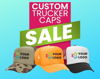 Custom Trucker Hat, Personalized Trucker Cap, Custom Business Logo Trucker Cap, Custom Foam Trucker Hat, Put Your Text or Design Logo Hats