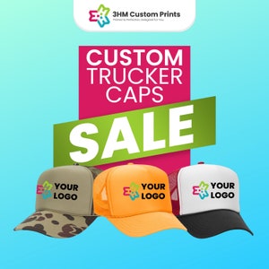 Custom Trucker Hat, Personalized Trucker Cap, Custom Business Logo Trucker Cap, Custom Foam Trucker Hat, Put Your Text or Design Logo Hats