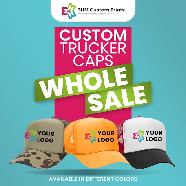 Custom Trucker Hat Wholesale, Personalized Trucker Cap, Custom Business Logo Trucker Cap, Custom Foam Trucker Hat, Put Your Text or Design