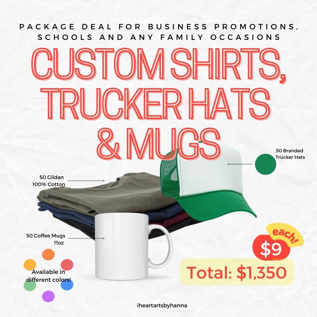 Custom hats and shirts deals