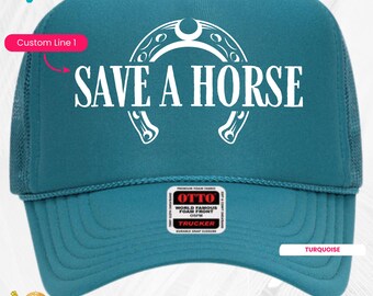 Save a Horse Trucker Hat, Horse Lover display picture 2