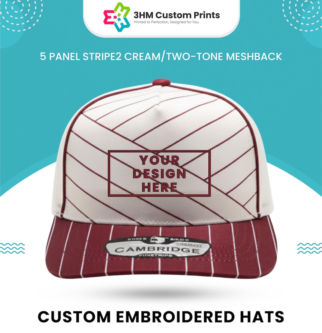 Slt Hat Custom Baseball Team Hats Striped Softball Cap With Embroidered Logo ...