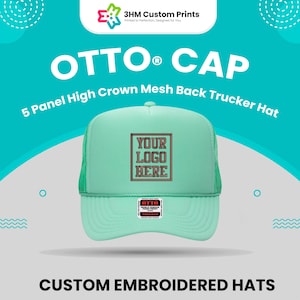 Custom Embroidered Trucker Hat, Embroidery Logo Text Hats, Business Company /  Wedding / Bachelorette / Sorority / Fraternity / Sports Team