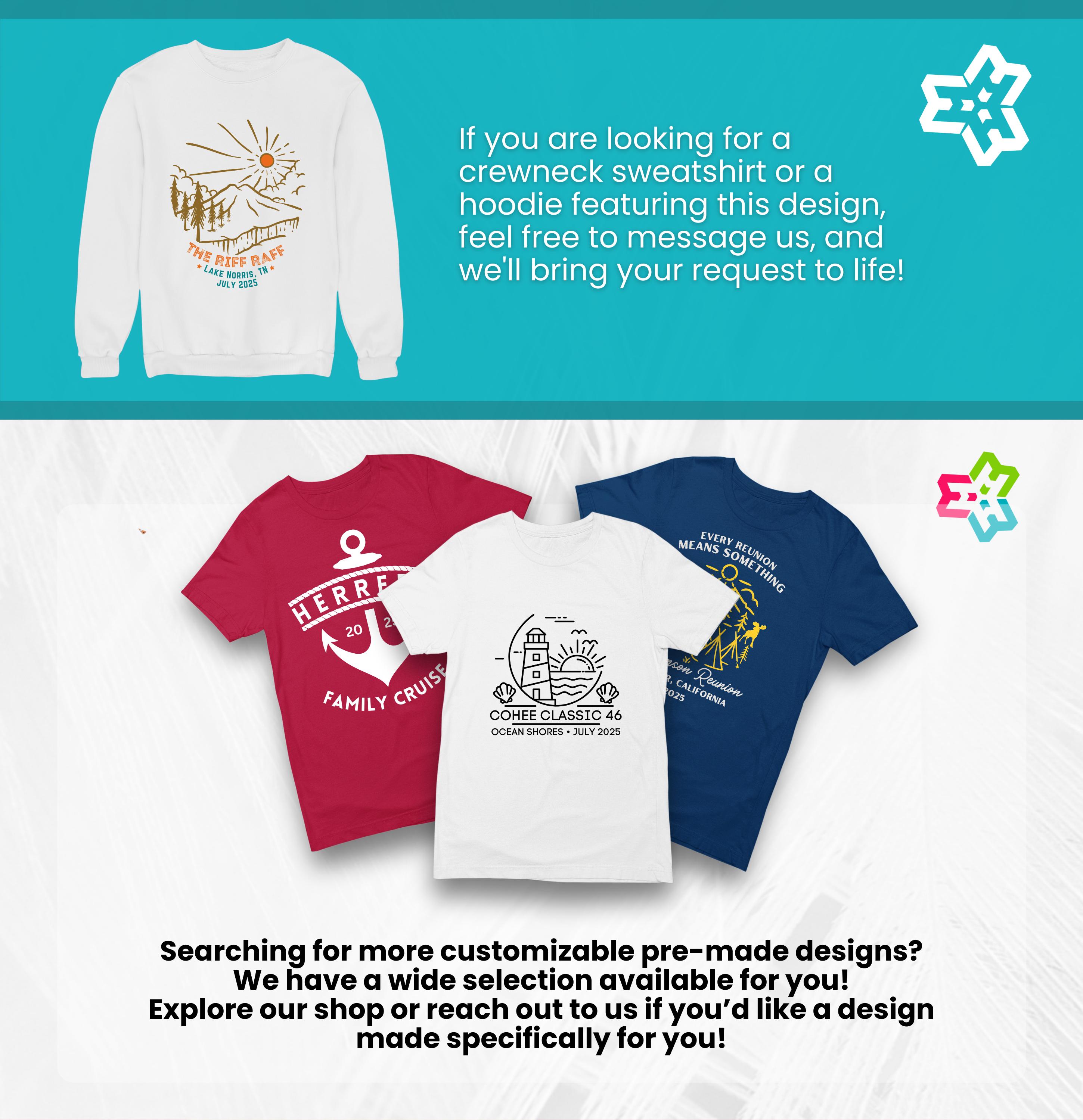 Family Reunion Shirts, Personalized Mountain T-shirt, Custom