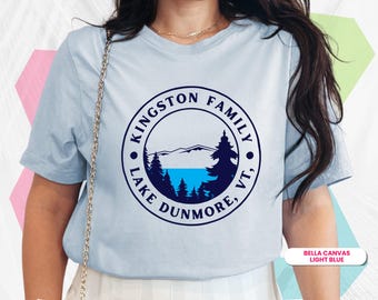 Family Vacation Shirts, Custom Family Name and Location Shirts,Matching Outdoor Family Trip T-Shirt