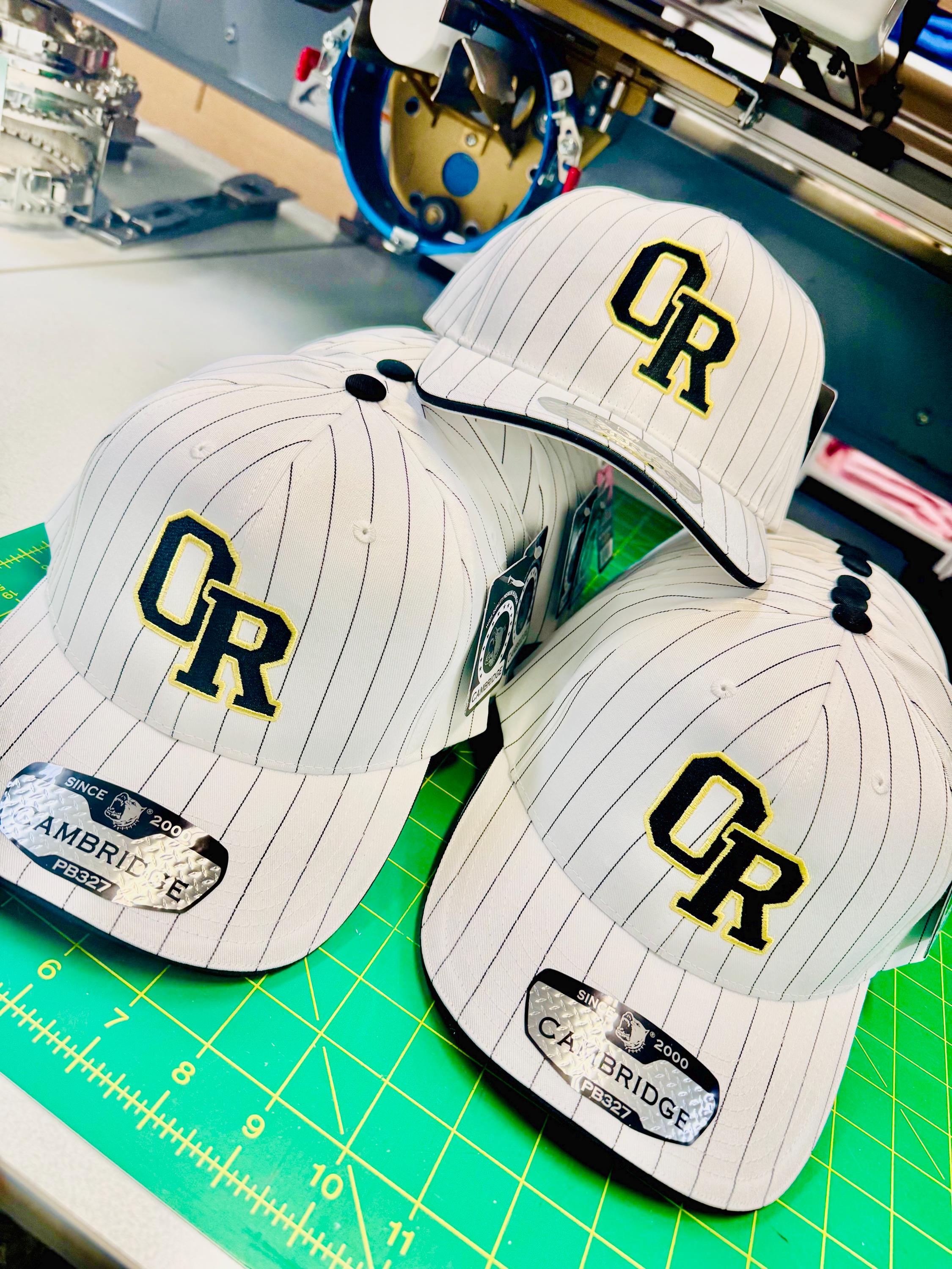 Custom Baseball Hat With Rope, Personalized Embroidered Pinstripe ...